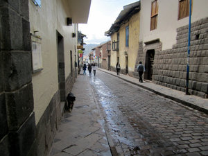 Cuzco streets paved with brick