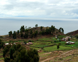 Main farms and one of a few villages on Tequile
