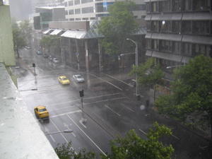 Rain and Hail in Melbourne, Christmas morning!