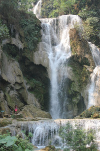 Sophie at Kuang Si Falls 