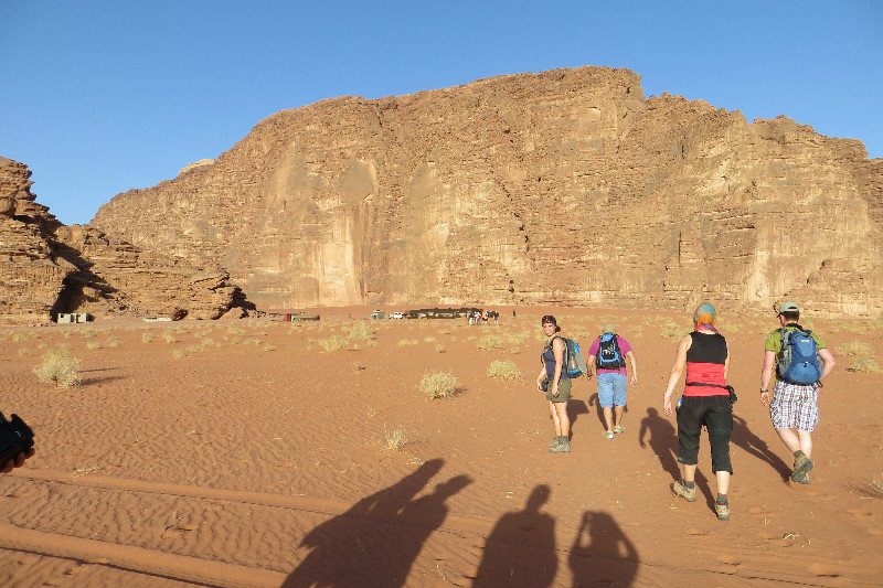 Walking in the Wadi Rum