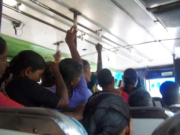 Crowded buses