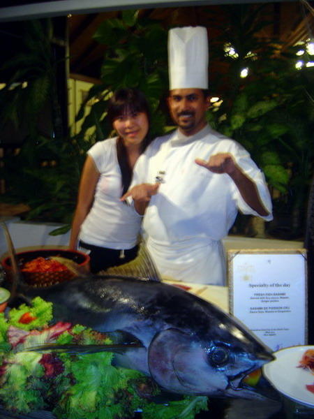 with chef and BIG tuna fish...