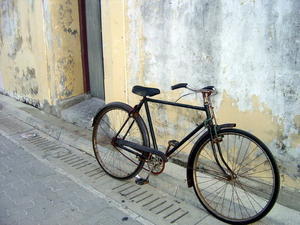 nice bike... resident area on another island next to male'