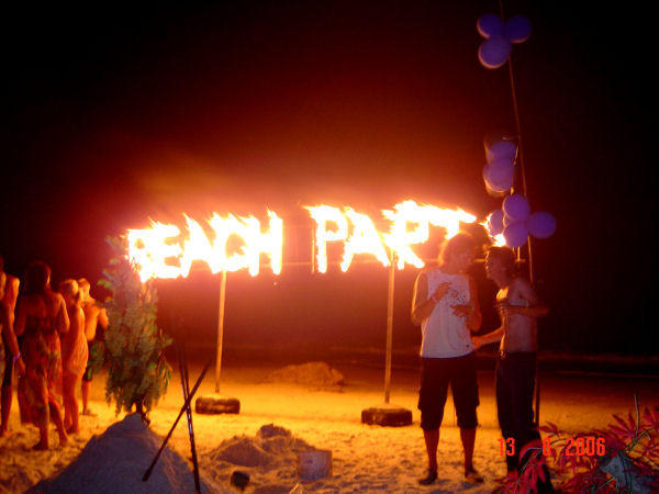 Beach Party.. lighted after midnight