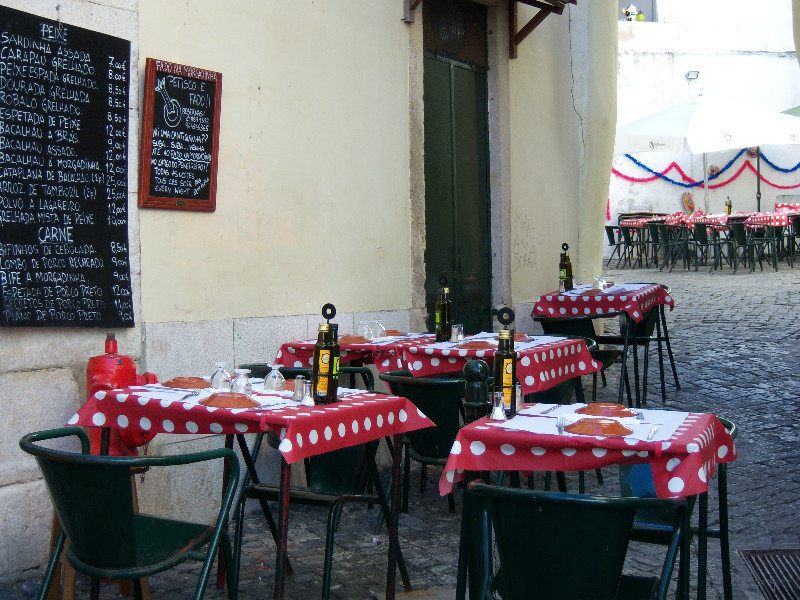 A Street Cafe in Alfama