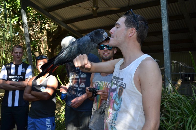 Jon Feeding Bird
