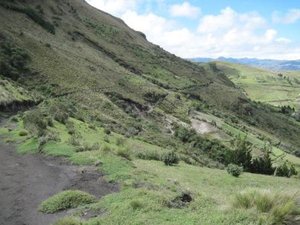 1 Malingua Yaku (MYaku) Intake Minga setting, project area is below landlide mid-photo right below trail