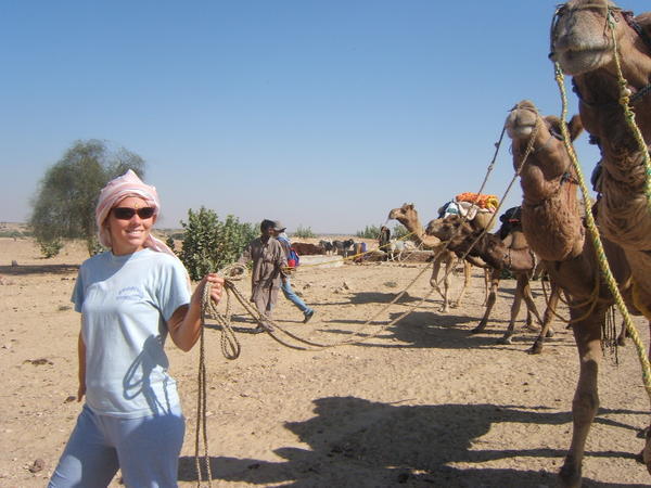 Me leading the camel