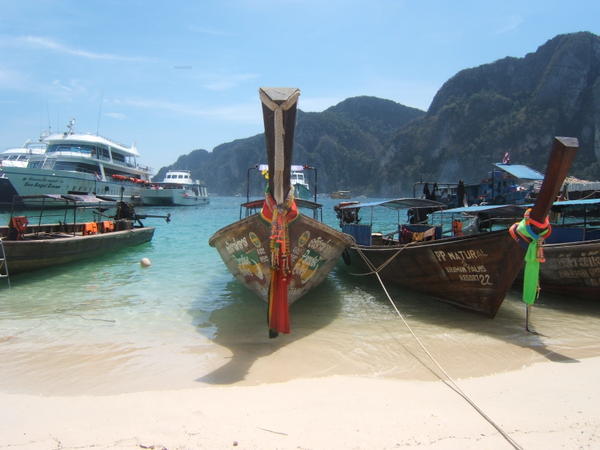 Longtail boats in Phi Phi