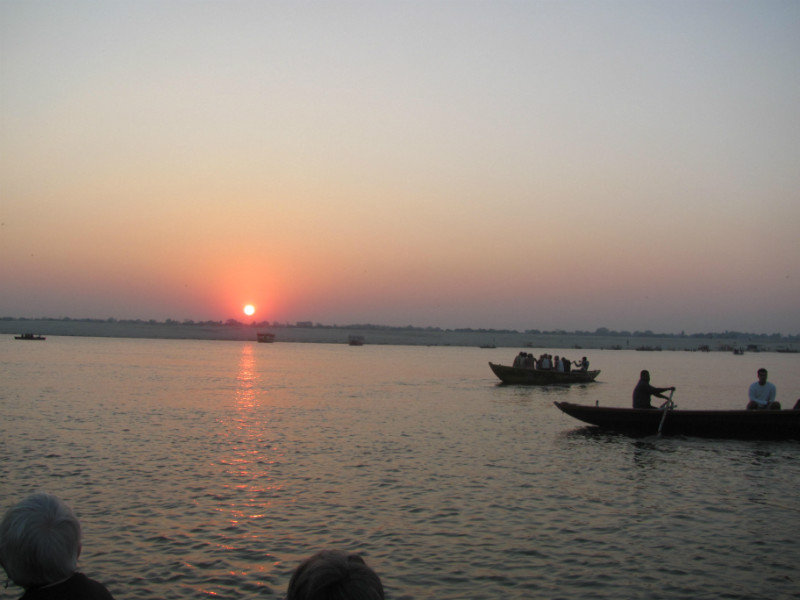 Sunrise on the Ganges River in Varansai