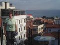 Overlooking Sea of Marmara from hotel restaurant.