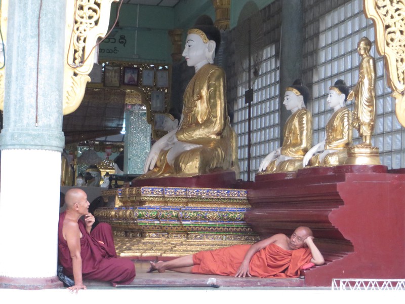 Monks lounging
