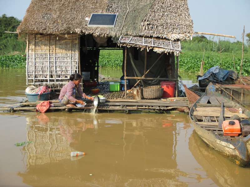 typical home in floating village 