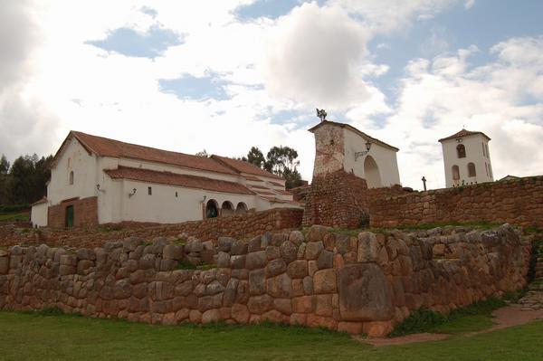 Inka Ruins with Spanish Church on Top
