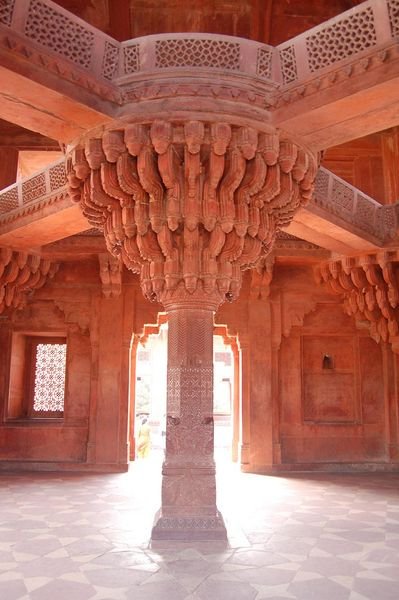 The ornate central pilar
