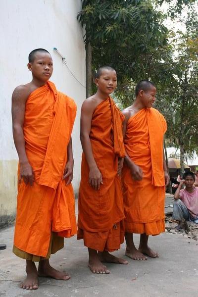Monks inside Angkor Thom