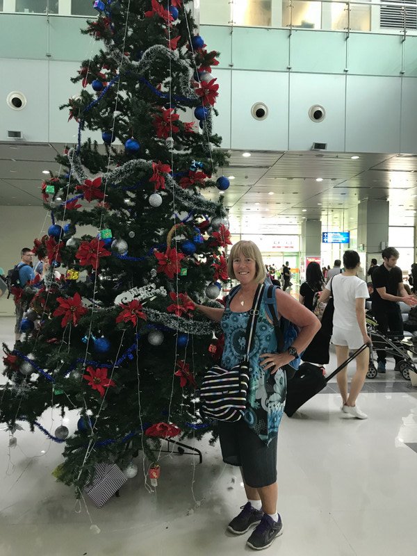 Still Christmas in Phu Quoc airport