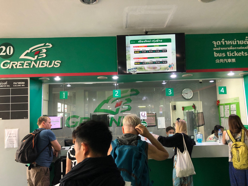 Greenbus counter is on the left as you go in the main door of bus terminal 3