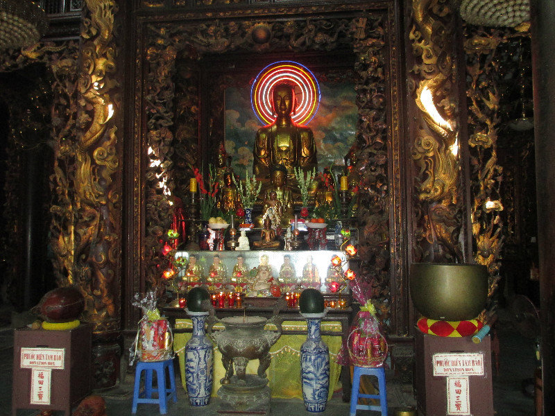 Disco buddha in the temple