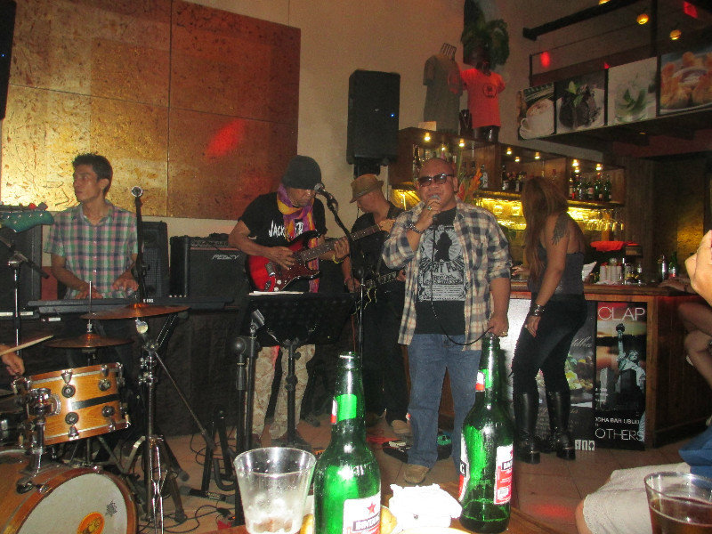 Live music in the Laughing Buddha Bar -  was fab