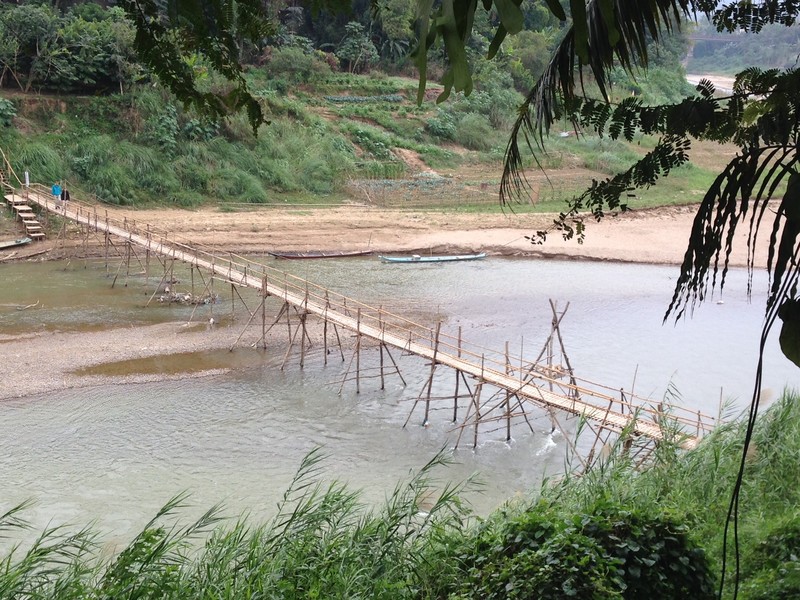 Bamboo bridge - put up only in the dry season