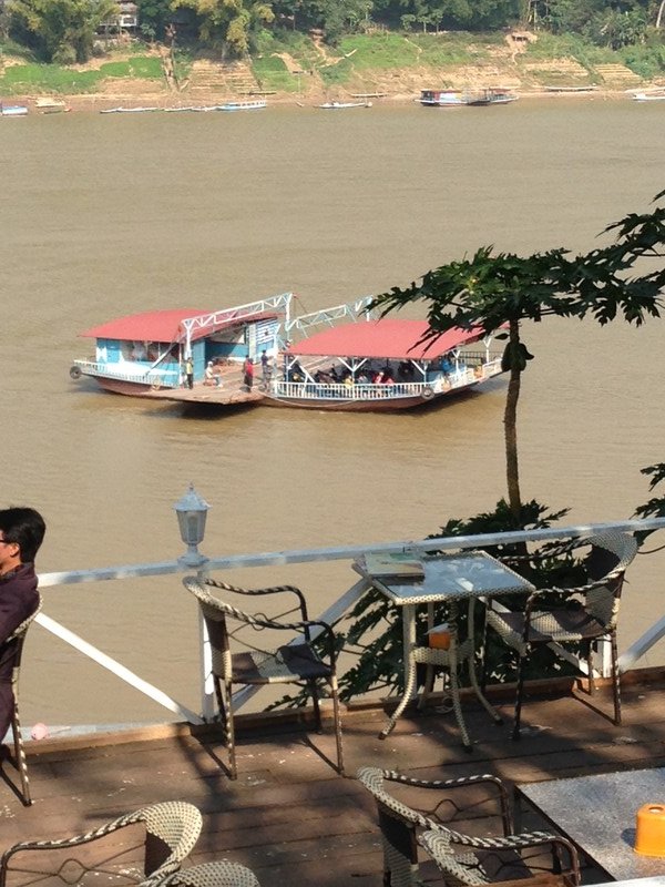 Bungalow in half ferry across the Mekong