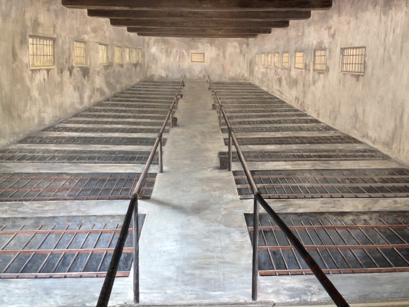 Iron racks where prisoners were shackled