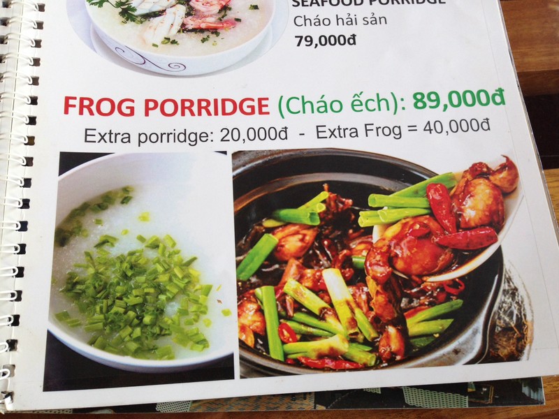 Frog porridge with the possibility of extra frog