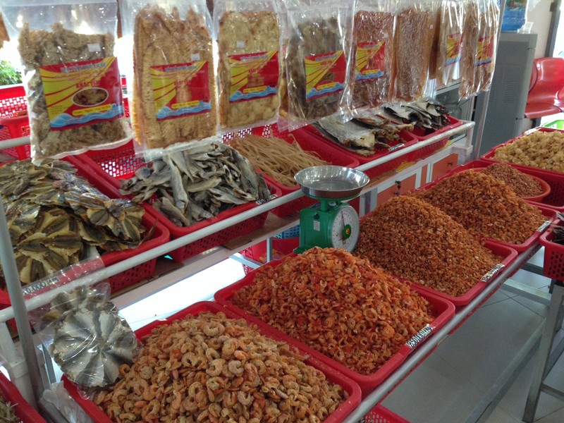 All sorts of dried fish