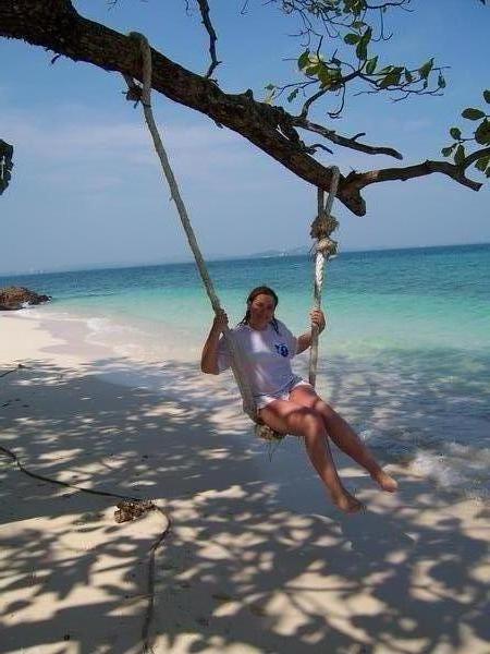 Me on a beach swing on Koh Khudi