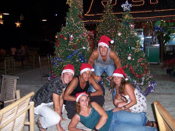 Our last night on Ko Samet in our Christmas Hats