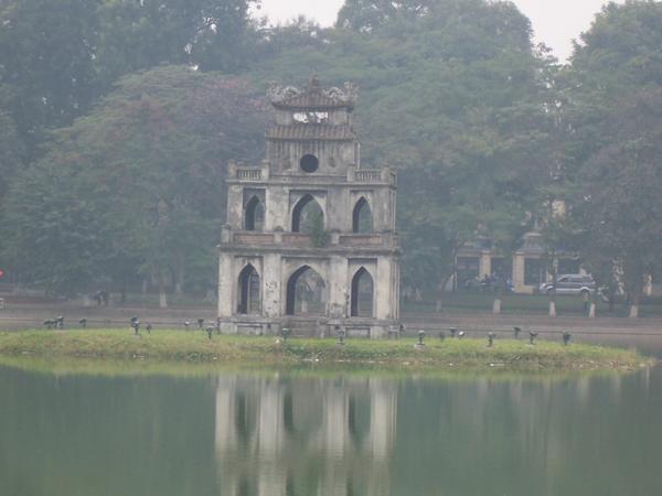 Pagoda on Hoan Kiem Lake
