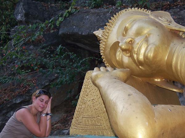 Me & a sleeping Buddha