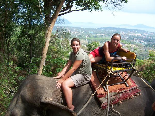 Claire & I on our Elephant!