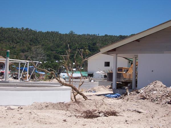 Rebuilding the damage from the Tsunami on Phi Phi