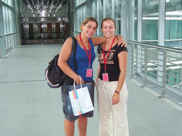 Claire & I on the Petronas Skybridge