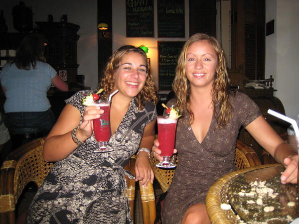 Claire & I with our Singapore Slings!