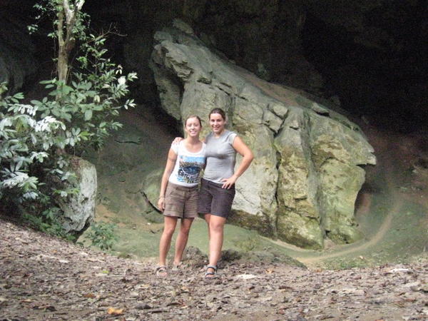 Claire & I outside one of the caves, (where we had our picnic)