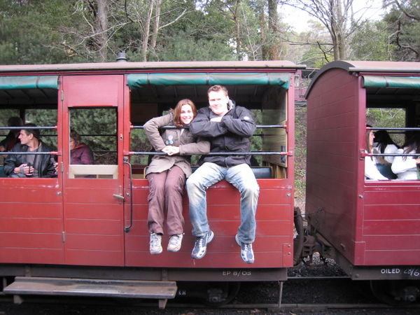 Andy & me on Puffing Billy (the steam train)