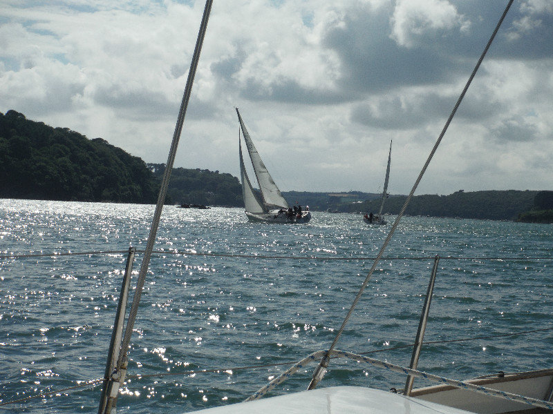Dodging yachts on Helford river, Falmouth