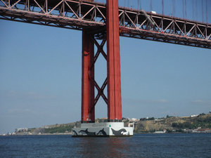 Lisbon's imposing road bridge