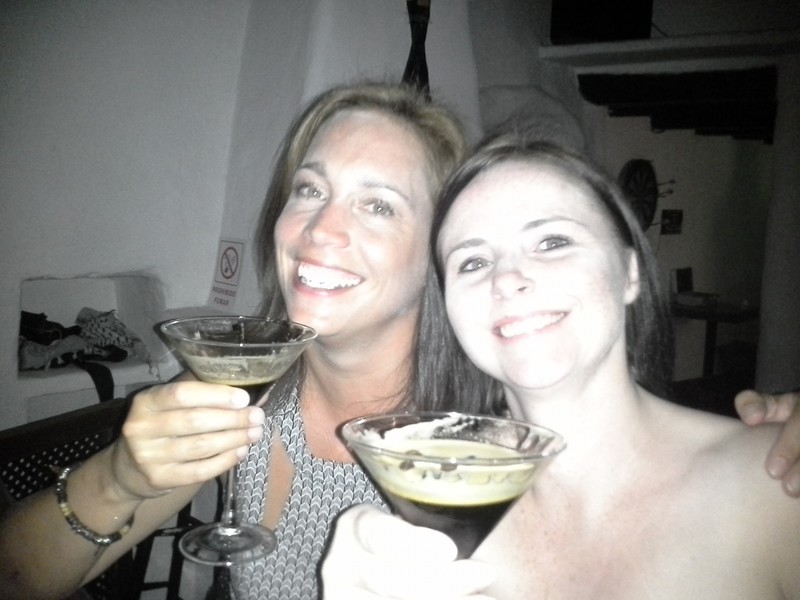 Finally the espresso martinis arrive - well done Neil!