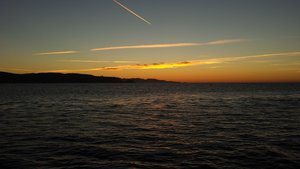 Sunrise as we left Cagliari