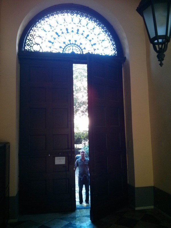 Hostel entrance - those doors were heavy!