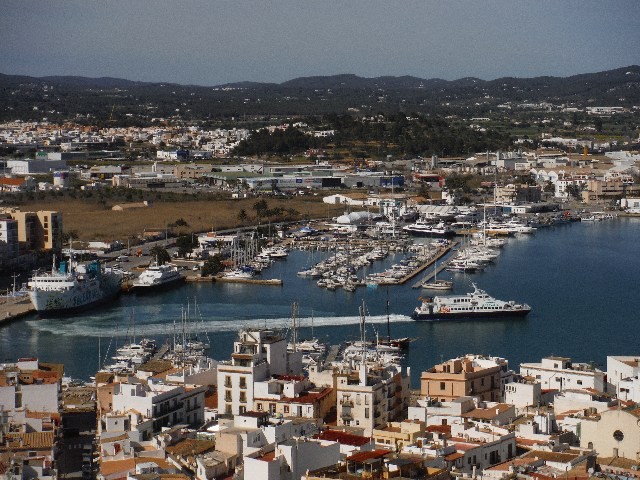 View from Dalt Villa into Ibiza Town Marina