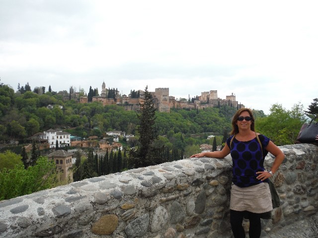 First view of the Alhambra in Granada