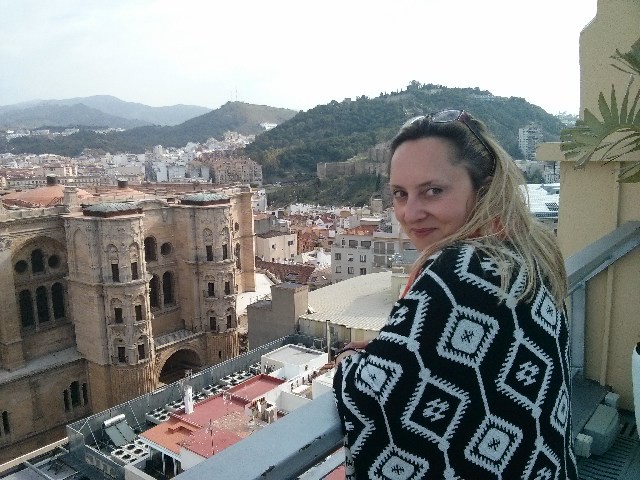 View from the roof terrace of Gemma & I's hotel in Malaga