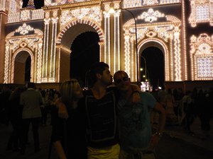 The main entrance archway into Feria De Seville