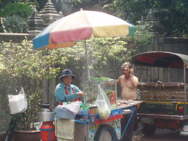 Tuk-Tuk and a food stall
